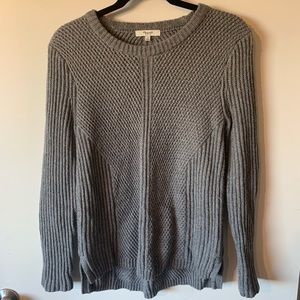 Gray Madewell cable knit sweater